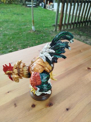 Figura Gallo Porcelana Multicolor