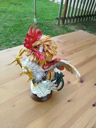 Figura Gallo Porcelana Multicolor