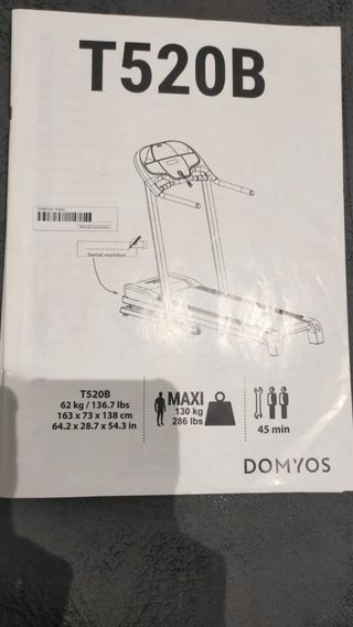 Cinta de correr Domyos T520 Plegable