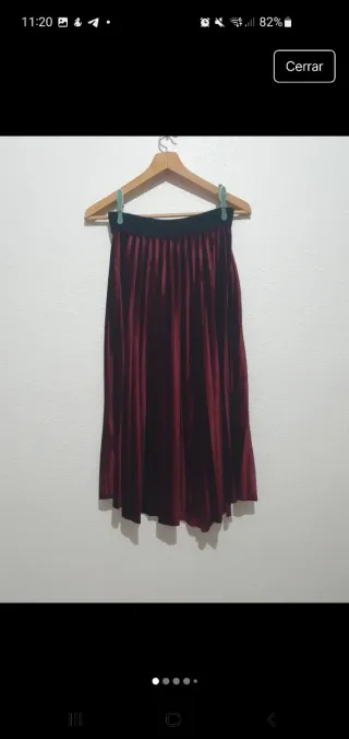 Falda larga de terciopelo