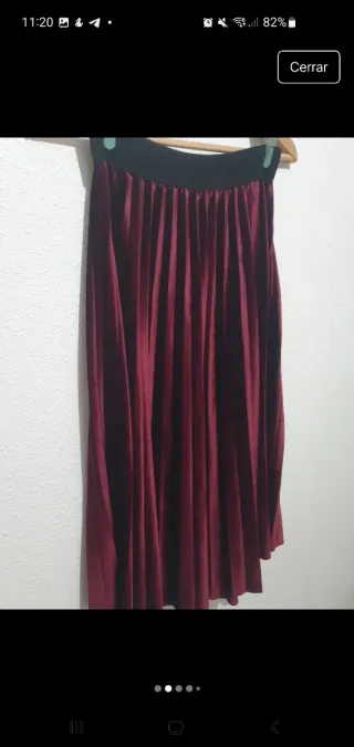 Falda larga de terciopelo