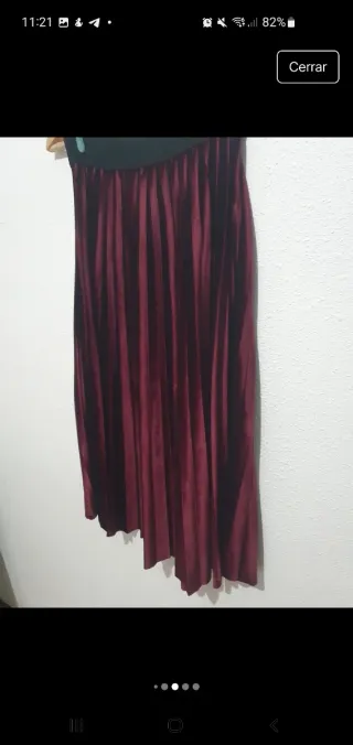 Falda larga de terciopelo