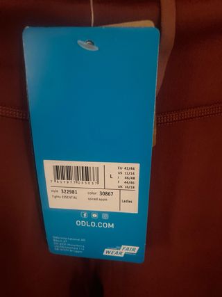 Mallas deportivas Odlo color burdeos