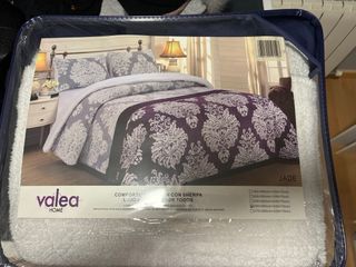 Edredón Sherpa Valea Home Morado Gris