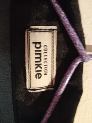 Camisa negra transparente manga larga