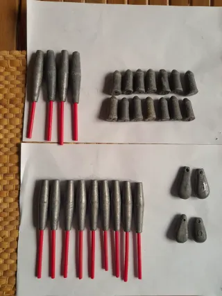 Lote de plomos de pesca