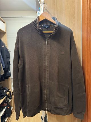 Jersey Burberry Marrón Cremallera Talla XL