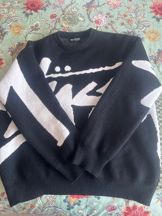 Jersey Stussy Negro Logo Blanco