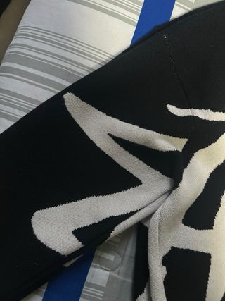 Jersey Stussy Negro Logo Blanco