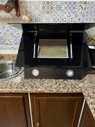 Campana extractora con filtro de carbono