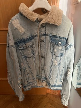 Chaqueta vaquera Zara borrego M
