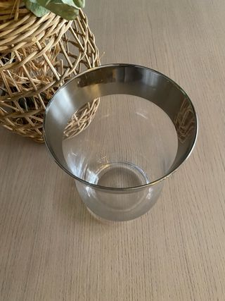 Jarrón Zara Home Cristal y Metal