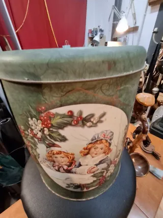 Lata Grande Decorada Navidad