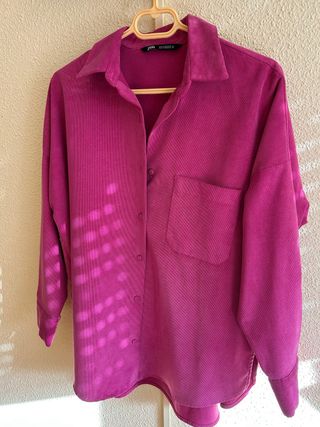 Camisa pana fucsia Zara talla M