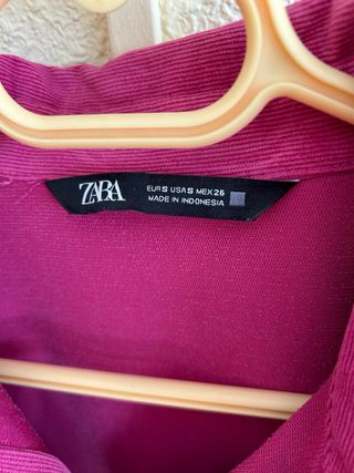 Camisa pana fucsia Zara talla M