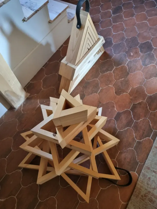 2 Árvores de Natal de Madeira para Decoração