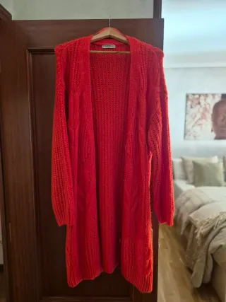 Chaqueta de punto roja