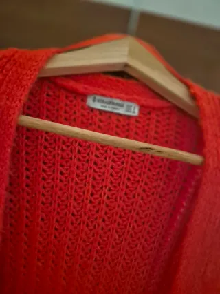 Chaqueta de punto roja