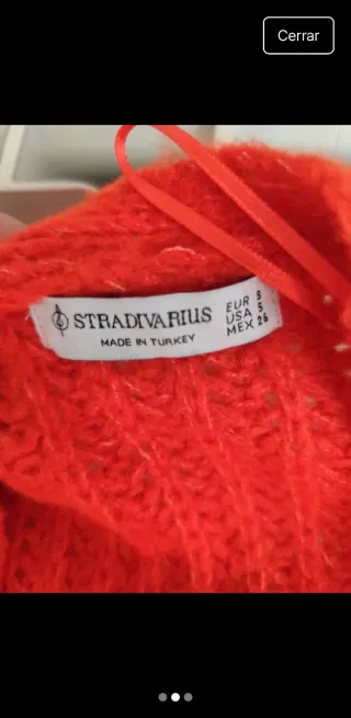 Chaqueta de punto roja