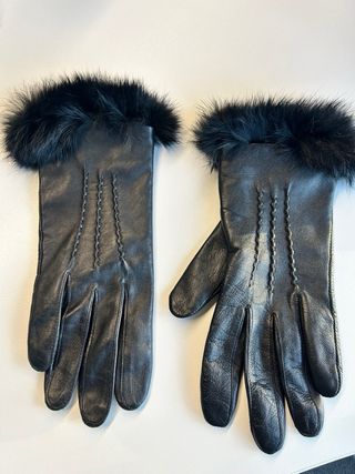 Guantes Piel y Pelo Natural Mujer El Corte Inglés