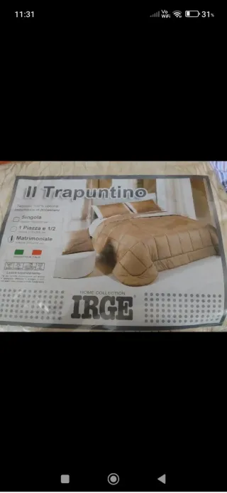 Trapunta Matrimoniale Beige/Marrone