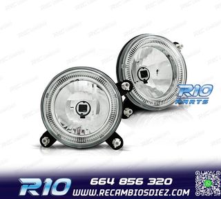 FAROS VOLKSWAGEN VW GOLF MK2 83-91 OJOS ANGEL FONDO CROMO H3