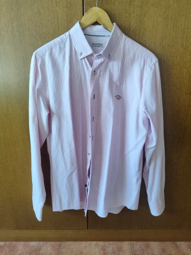 Camisa Spagnolo Rosa Cuadros Talla M