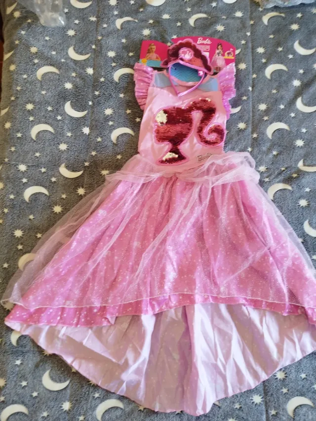 Disfraz Barbie Vestido Rubies Talla 5 a años 6