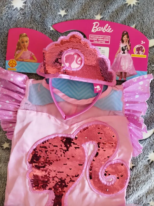 Disfraz Barbie Vestido Rubies Talla 5 a años 6