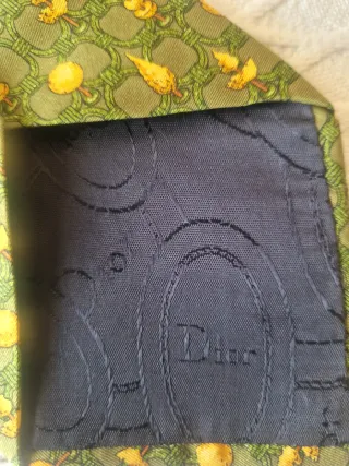 Corbata Christian Dior Verde y Dorada