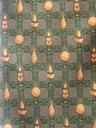 Corbata Christian Dior Verde y Dorada