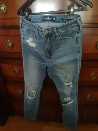 Pantalón vaquero Hollister mujer Ripped Talla S