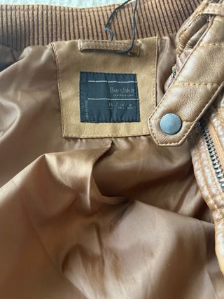 Cazadora polipiel marrón hombre Talla M