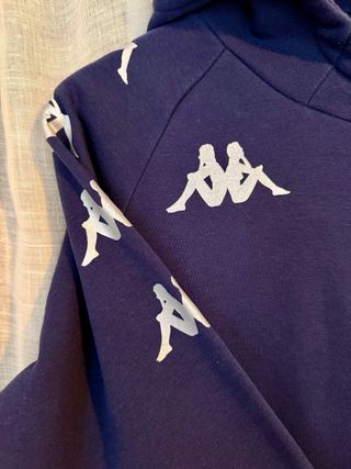 Sudadera azul Kappa con logo