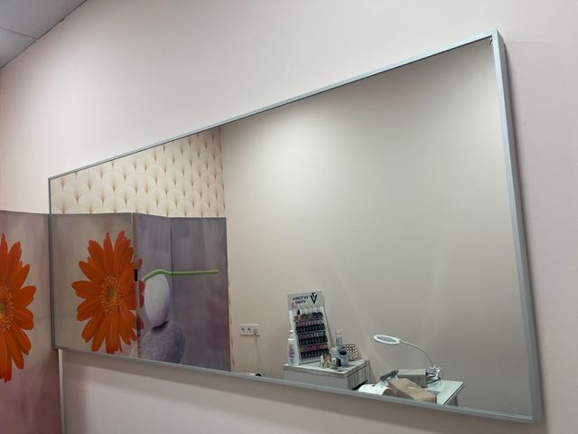 Espejo grande metal y cristal