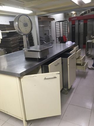 Mesa de acero inoxidable panaderia