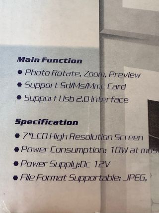 Marco fotos digital 7” LCD