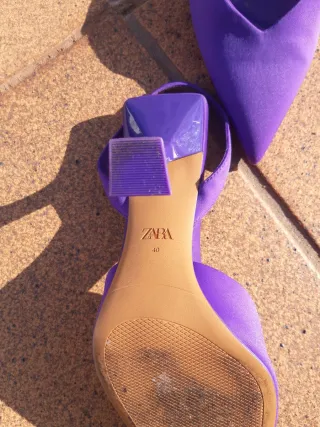 Zapatos Zara Lila Talla 40 Nuevos