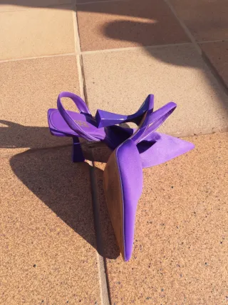 Zapatos Zara Lila Talla 40 Nuevos