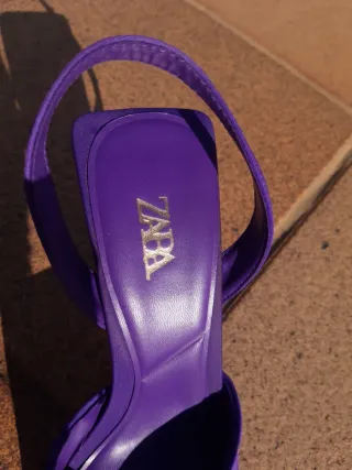 Zapatos Zara Lila Talla 40 Nuevos