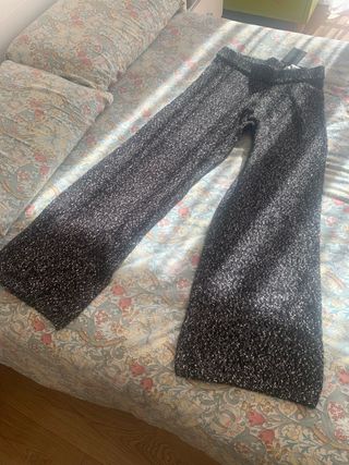 Pantalón Cortefiel negro plateado sin estrenar