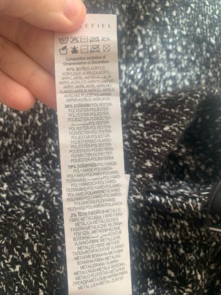 Pantalón Cortefiel negro plateado sin estrenar