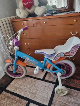 Bicicleta infantil con ruedines