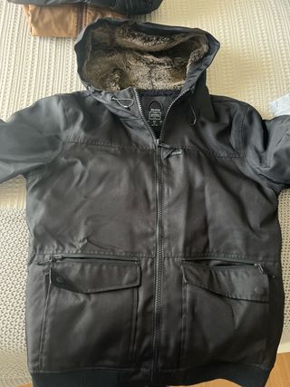 Chaqueta Negra Hombre Bershka Talla L