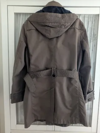 Trench Gabardina vintage Zara hombre verde militar