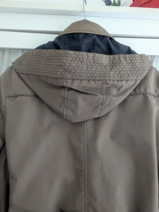 Trench Gabardina vintage Zara hombre verde militar