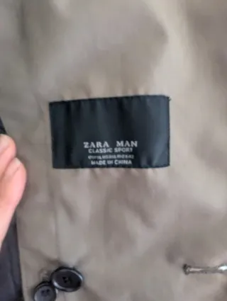 Trench Gabardina vintage Zara hombre verde militar