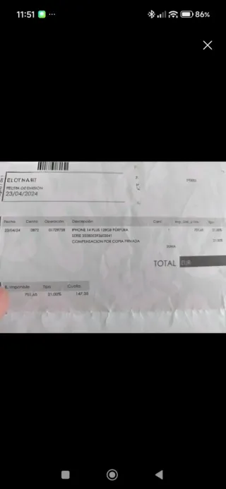 iPhone 14 Plus Viola/Bianco