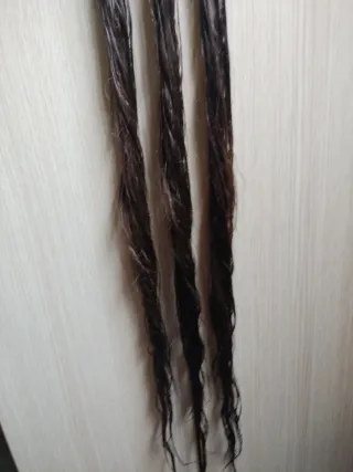 3 Mallas Pelo Natural Fallera Trenza color marrón