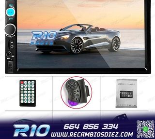 RADIO 2DIN 7" TÁCTIL BLUETOOTH USB SD + CAMARA MARCHA ATRÁ